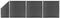 vidaXL - Schuttingpaneel - 180x186 - cm - HKC - zwart