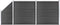 vidaXL - Schuttingpaneel - 180x186 - cm - HKC - zwart