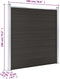 vidaXL - Schuttingpaneel - 180x186 - cm - HKC - zwart