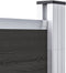 vidaXL - Schuttingpaneel - 180x186 - cm - HKC - zwart