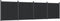 vidaXL - Schuttingpaneel - 699x186 - cm - HKC - grijs