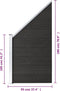 vidaXL - Schuttingpaneel - 95x(105-180) - cm - HKC - grijs
