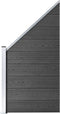 vidaXL - Schuttingpaneel - 95x(105-180) - cm - HKC - zwart