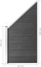 vidaXL - Schuttingpaneel - 95x(105-180) - cm - HKC - zwart
