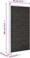 vidaXL - Schuttingpaneel - 95x186 - cm - HKC - grijs