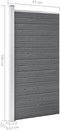 vidaXL - Schuttingpaneel - 95x186 - cm - HKC - grijs