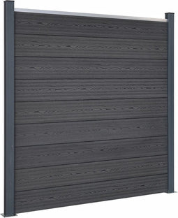 vidaXL - Schuttingpaneelset - 180x186 - cm - HKC - grijs