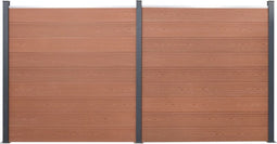 vidaXL - Schuttingpaneelset - 353x186 - cm - HKC - bruin