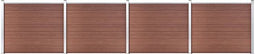 vidaXL - Schuttingpanelenset - 699x146 - cm - HKC - bruin
