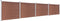 vidaXL - Schuttingpanelenset - 699x146 - cm - HKC - bruin