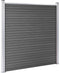 vidaXL - Schuttingpanelenset - 792x(105-186) - cm - HKC - zwart