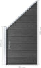 vidaXL - Schuttingpanelenset - 792x(105-186) - cm - HKC - zwart