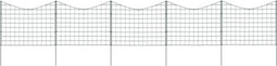 vidaXL - Schuttingset - hol - gebogen - 77,5x64 - cm - groen