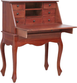 vidaXL - Secretaire - 78x42x103 - cm - massief - mahoniehout - bruin