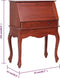 vidaXL - Secretaire - 78x42x103 - cm - massief - mahoniehout - bruin
