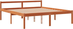 vidaXL - Seniorenbed - massief - grenenhout - wasbruin - 160x200 - cm