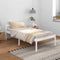 vidaXL - Seniorenbed - massief - grenenhout - wit - 100x200 - cm