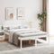 vidaXL - Seniorenbed - massief - grenenhout - wit - 135x190 - cm - Small - Double