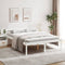 vidaXL - Seniorenbed - massief - grenenhout - wit - 150x200 - cm