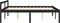 vidaXL - Seniorenbed - massief - grenenhout - zwart - 150x200 - cm