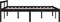 vidaXL - Seniorenbed - massief - grenenhout - zwart - 150x200 - cm
