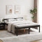 vidaXL - Seniorenbed - massief - grenenhout - zwart - 150x200 - cm