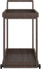 vidaXL - Serveerwagen - 100x45x83 - cm - poly - rattan - bruin