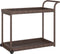 vidaXL - Serveerwagen - 100x45x83 - cm - poly - rattan - bruin