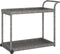 vidaXL - Serveerwagen - 100x45x83 - cm - poly - rattan - grijs