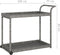 vidaXL - Serveerwagen - 100x45x83 - cm - poly - rattan - grijs