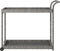 vidaXL - Serveerwagen - 100x45x83 - cm - poly - rattan - grijs