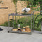 vidaXL - Serveerwagen - 100x45x83 - cm - poly - rattan - grijs
