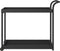 vidaXL - Serveerwagen - 100x45x83 - cm - poly - rattan - zwart