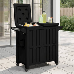 vidaXL - Serveerwagen - 3-in-1 - polypropeen - zwart