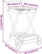 vidaXL - Serveerwagen - 54x87x90 - cm - massief - acaciahout