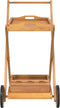 vidaXL - Serveerwagen - 54x87x90 - cm - massief - acaciahout