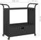 vidaXL - Serveerwagen - met - lade - 100x45x97 - cm - poly - rattan - zwart