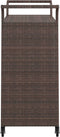 vidaXL - Serveerwagen - met - lade - 100x45x97 - cm - poly - rattan - bruin