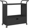 vidaXL - Serveerwagen - met - lade - 100x45x97 - cm - poly - rattan - zwart