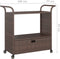 vidaXL - Serveerwagen - met - lade - 100x45x97 - cm - poly - rattan - bruin
