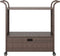 vidaXL - Serveerwagen - met - lade - 100x45x97 - cm - poly - rattan - bruin