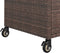 vidaXL - Serveerwagen - met - lade - 100x45x97 - cm - poly - rattan - bruin