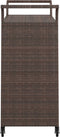 vidaXL - Serveerwagen - met - lade - 100x45x97 - cm - poly - rattan - bruin