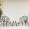 vidaXL - Set - tuinstoelen - 3-delig - poly - rattan - zwart - en - lichtgrijs
