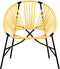 vidaXL - Set - tuinstoelen - 3-delig - poly - rattan - zwart - en - geel