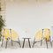 vidaXL - Set - tuinstoelen - 3-delig - poly - rattan - zwart - en - geel