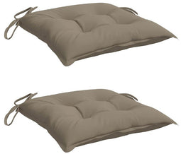 VidaXL Set van 2 Tuinstoelkussens - 40 x 40 x 7 cm - Taupe