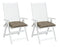 VidaXL Set van 2 Tuinstoelkussens - 40 x 40 x 7 cm - Taupe