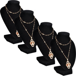 vidaXL - Sieradenhouder - voor - ketting - 9x8,5x15 - cm - zwart - 4 - st