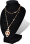 vidaXL - Sieradenhouder - voor - ketting - 9x8,5x15 - cm - zwart - 4 - st
